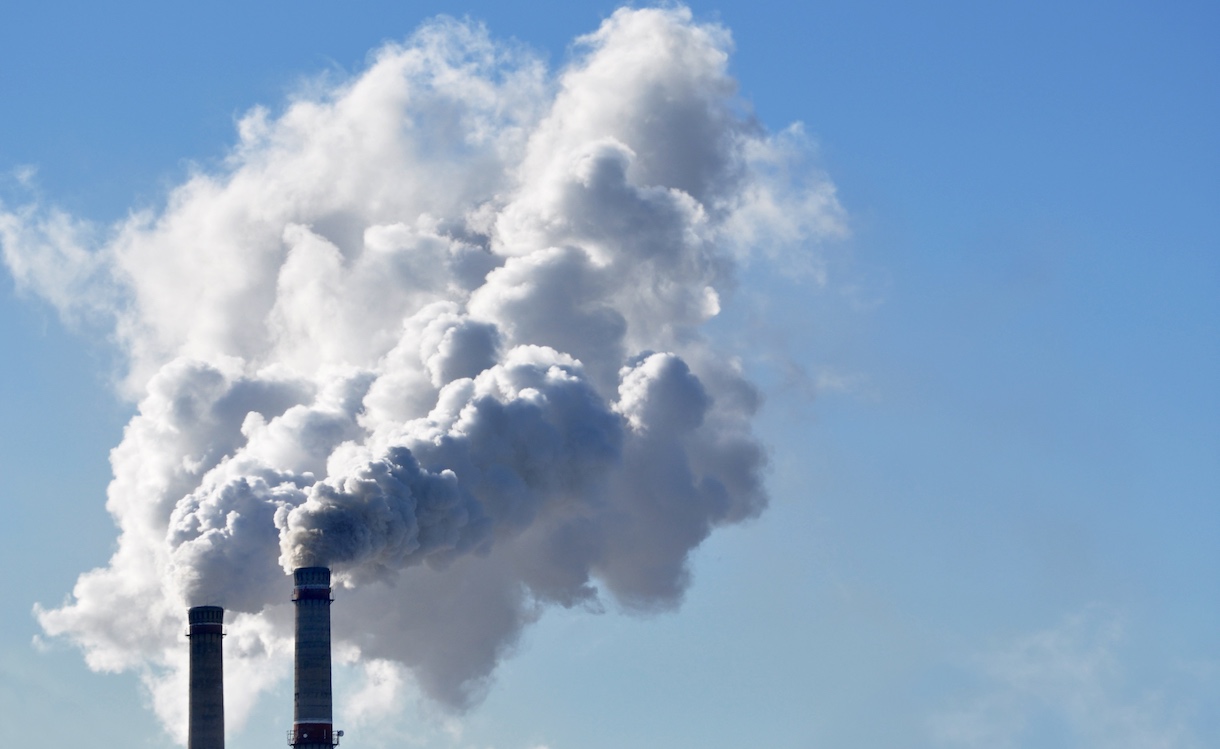industrial smoke from chimney
